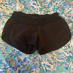black speed up shorts lululemon size 2